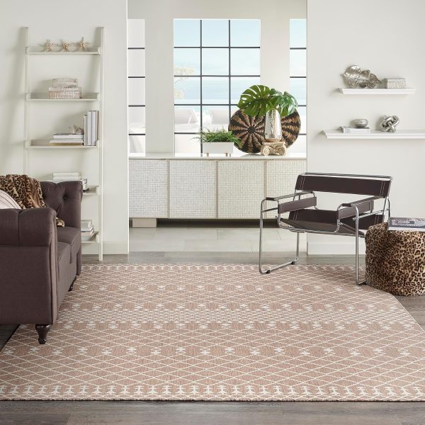 Nourison Positano Indoor/Outdoor Beige 8' x 10' Area Rug, Easy Cleaning, Non Shedding, Bed Room, Living Room, Dining Room, Backyard, Deck, Patio (8x10) - Image 3