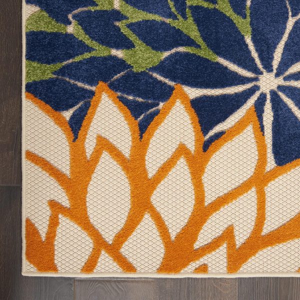 Nourison Aloha Indoor/Outdoor 5'3" x 7'5" Area Rug, Tropical, Botanical, Easy Clean, Non Shedding, Bed Room, Living Room, Dining Room, Deck, Backyard, Patio (5x7) - Image 4