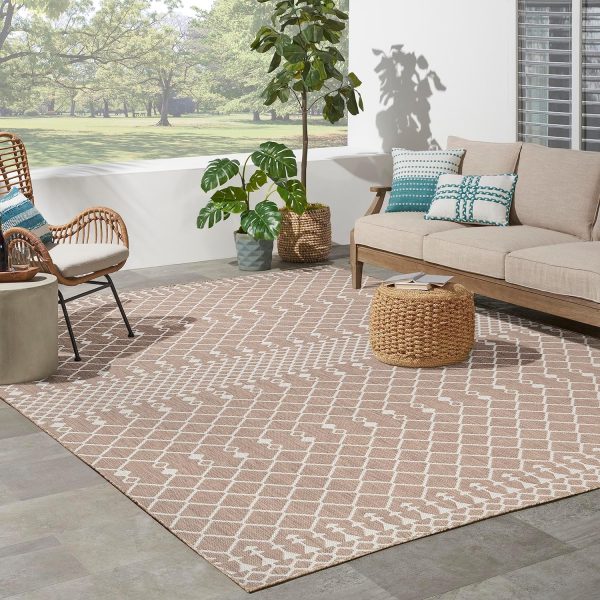 Nourison Positano Indoor/Outdoor Beige 8' x 10' Area Rug, Easy Cleaning, Non Shedding, Bed Room, Living Room, Dining Room, Backyard, Deck, Patio (8x10) - Image 5